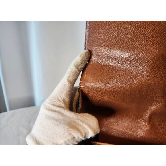 Louis Vuitton Monogram Cartouchiere MM Crossbody Bag Vintage Vachetta Leather - Picture 9 of 15